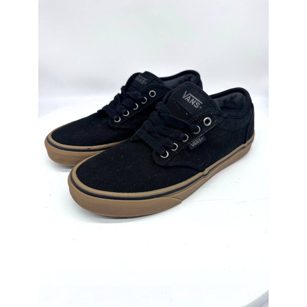 Vans Atwood Canvas Black Gum Low Top Padded Tongue and Collar Mens Size 7.5
